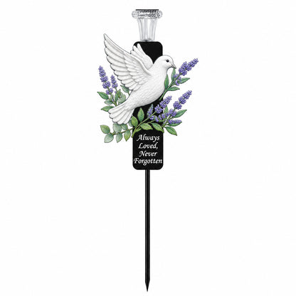 🎖️Solar Cardinal Memorial Stakes for Graves - Metal Cemetery Decorations with LED Light