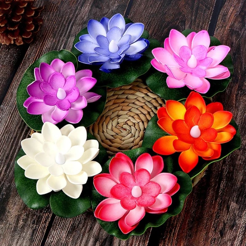 🔥Water Floating Lotus Flower Led Candle(6 of pack)