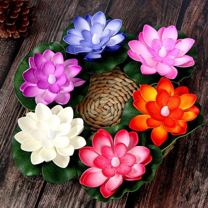 🔥Water Floating Lotus Flower Led Candle(6 of pack)
