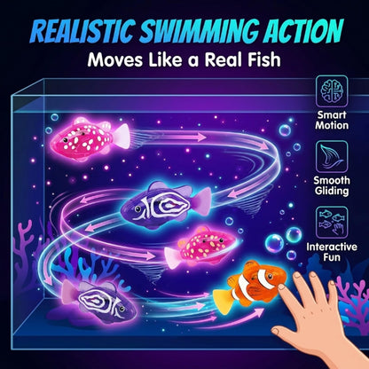 🎖️Swimming Robot Fish – LED Light Up Interactive Toy for Water