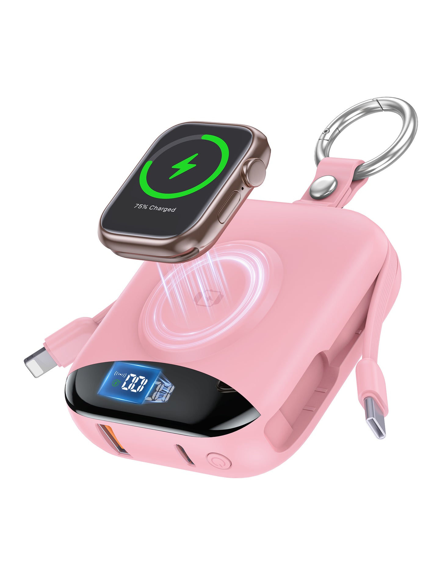 🎖️Portable Charger 10000mAh w/Built-in Cables & iWatch Charger