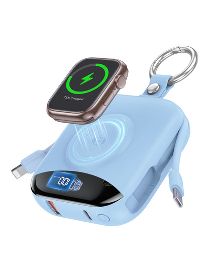 🎖️Portable Charger 10000mAh w/Built-in Cables & iWatch Charger