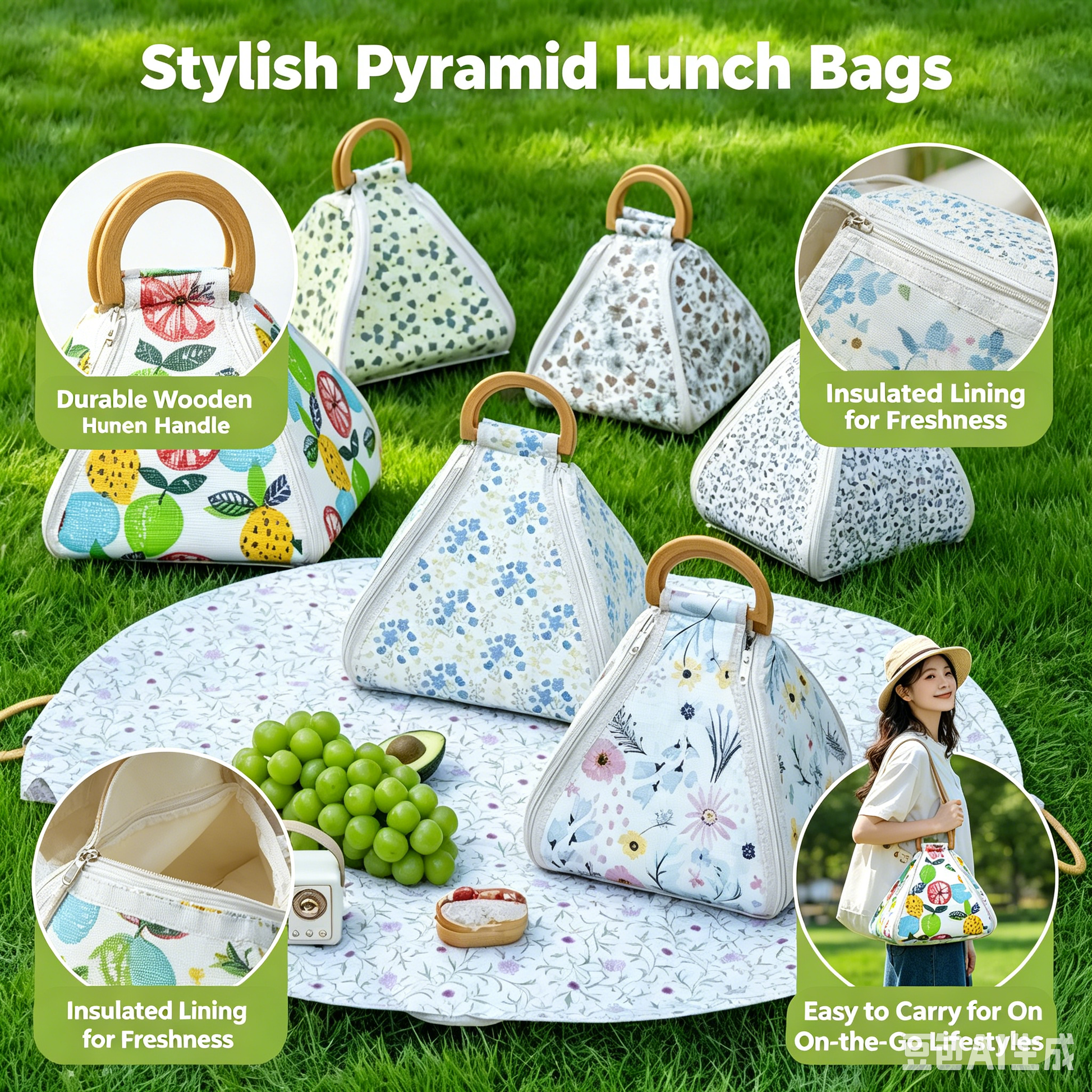 all-in-one-picnic-bag-insulated-cooler-detachable-waterproof-blanket-9345