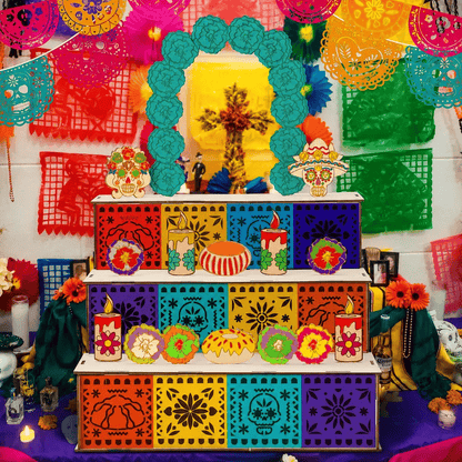 🔥🏵️Day of the Dead Wooden Altar Display Set | 💕Death is not the end of life, forgetting is(📦Buy 2 Free Shipping)