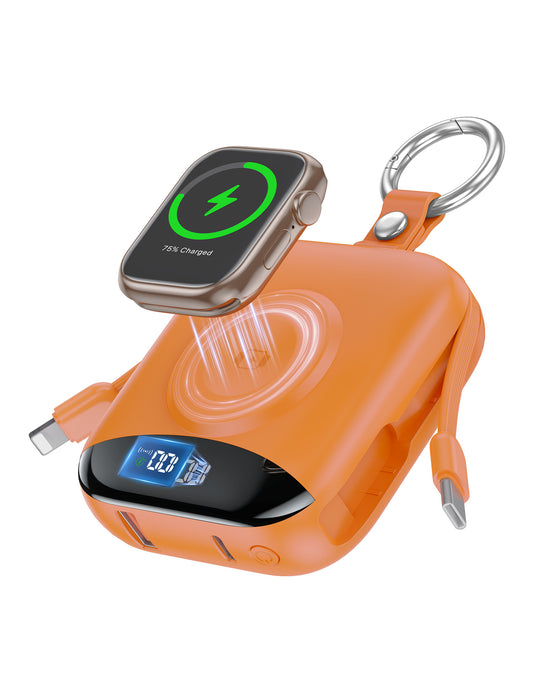 🎖️Portable Charger 10000mAh w/Built-in Cables & iWatch Charger