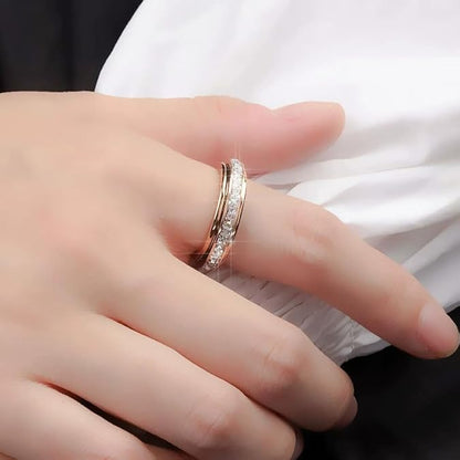 🔥Today Only 49% Off - Sparkling Spinning Ring, Relieves Anxiety, Symbolizes Vows & Luck, Waterproof & Fade-Resistant