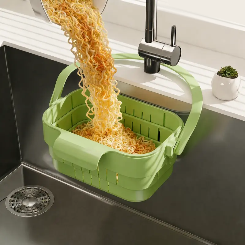 🎖️2 -PACK Foldable Hanging Kitchen Sink Drain Basket