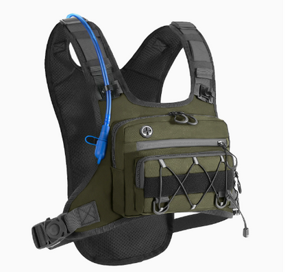 ✨Men’s 2L Tactical Hydration Running Vest – Lightweight Adjustable Chest Pack💧