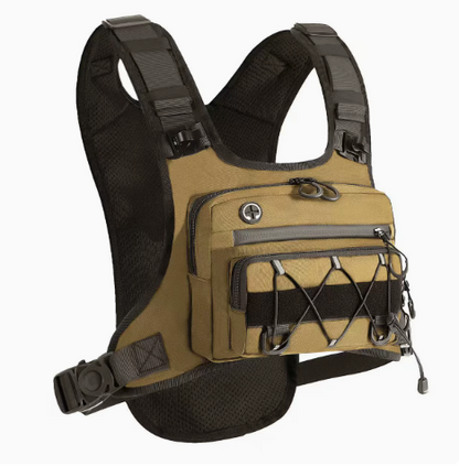 ✨Men’s 2L Tactical Hydration Running Vest – Lightweight Adjustable Chest Pack💧