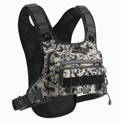 ✨Men’s 2L Tactical Hydration Running Vest – Lightweight Adjustable Chest Pack💧