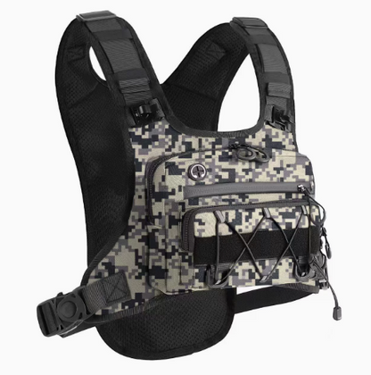 ✨Men’s 2L Tactical Hydration Running Vest – Lightweight Adjustable Chest Pack💧