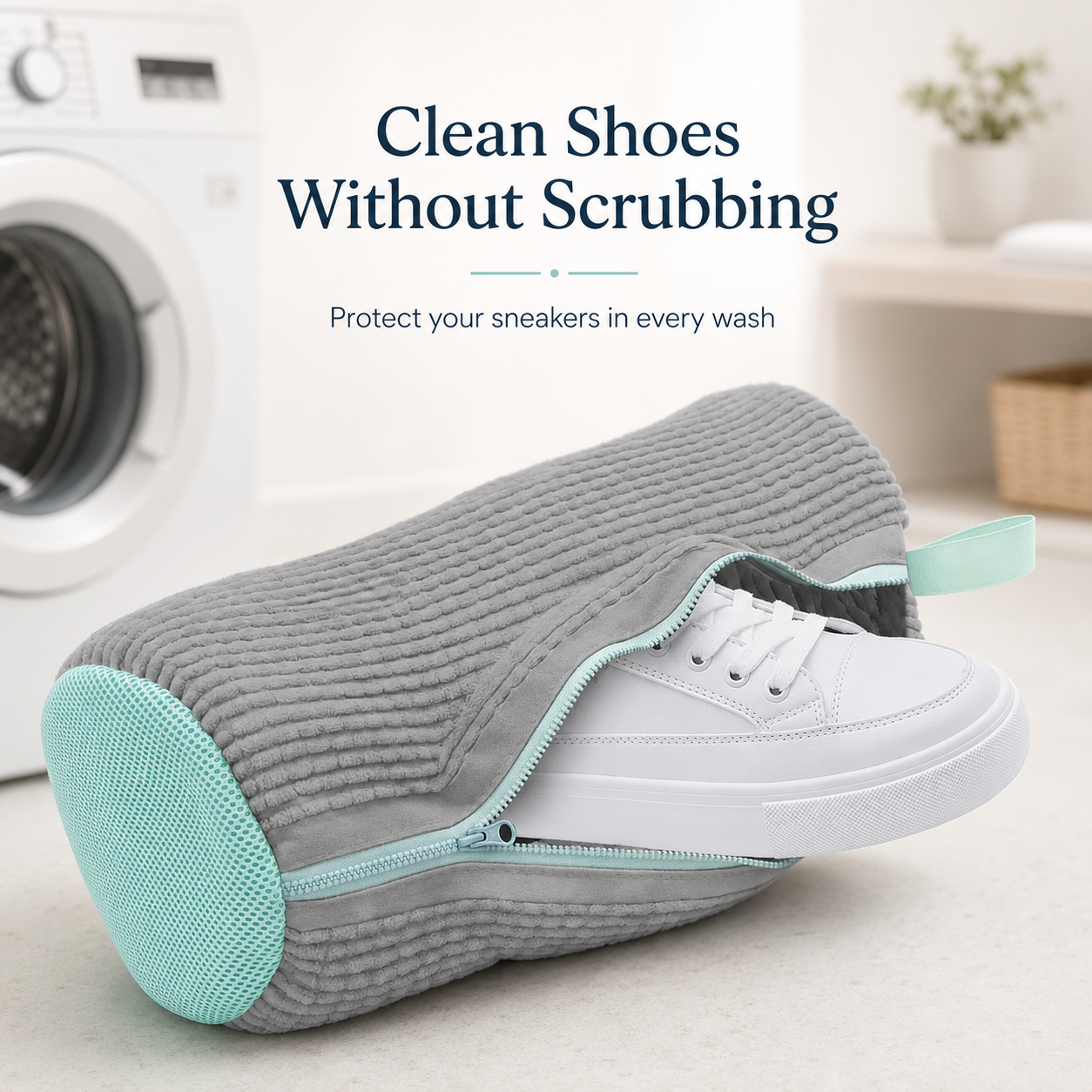 🔥👟 No-Scrub Shoe Washing Bag – Clean & Protect Your Sneakers In The Washing Machine