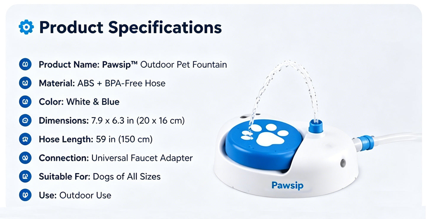 ✨Pawsip Outdoor Step-Activated Dog Water Fountain