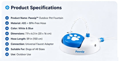 ✨Pawsip Outdoor Step-Activated Dog Water Fountain
