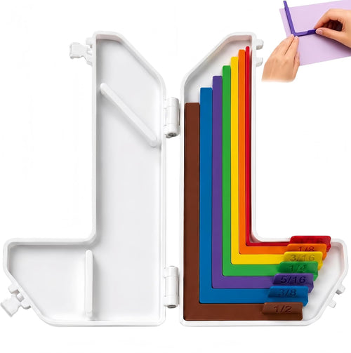 🎖️7pcs Paper Crafting Alignment Guides with Case for Card Making