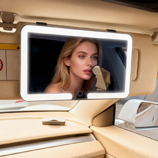 🎖️Universal Car Sun Visor Vanity Mirror with LED Lights & Touch Dimming