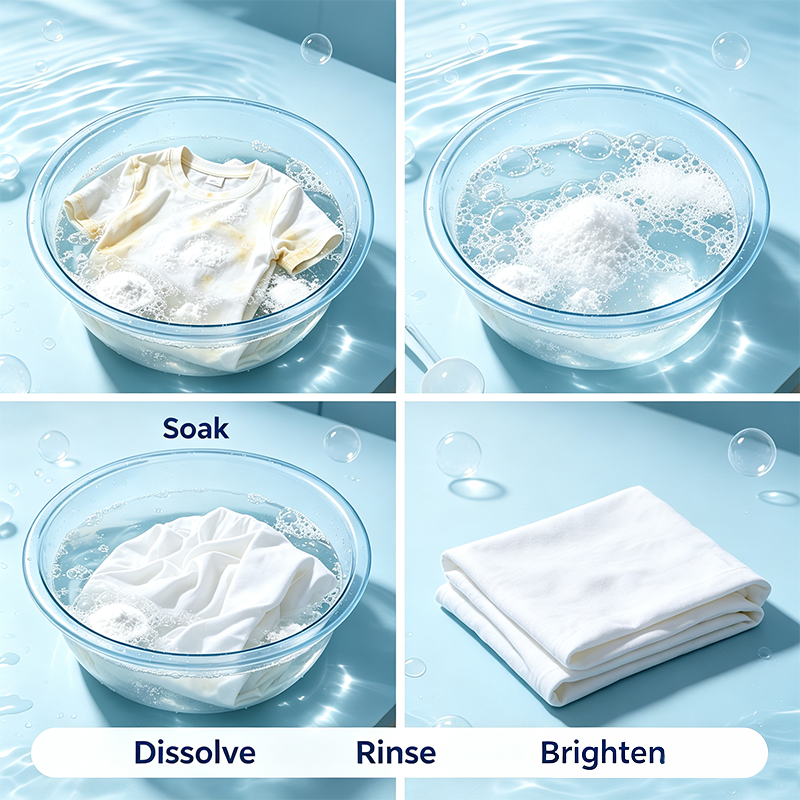 🔥Clothes Whitening Stain Remover Powder, No Scrub Required For Yellow Stains🫧