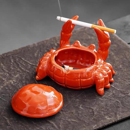🎖️Crab Decor,Ashtray with Lid