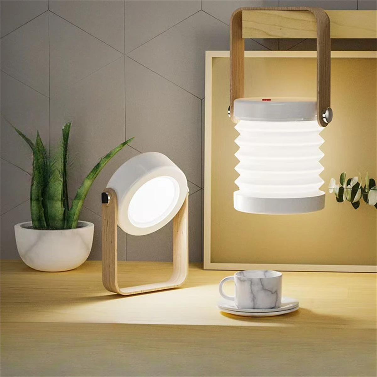 🎖️Night Light Wooden Book Folding Lamp Desk Table Home Décor