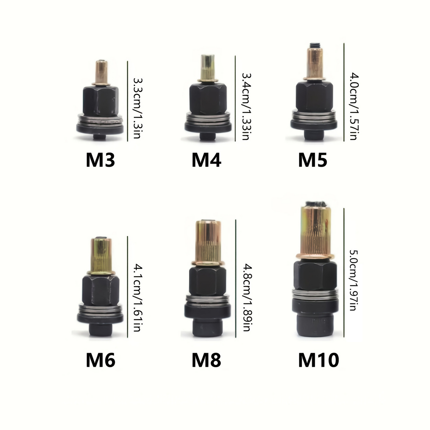 ✨Limited Time 50% Off✨Head Rivet Nut Tool, M3 M4 M5 M6 M8 M10 Rivnut Kit