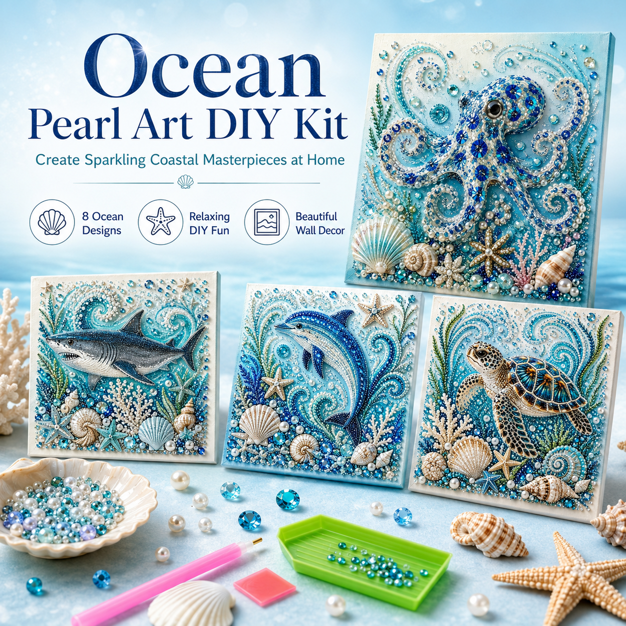 🔥Ocean Theme Pearl Art DIY Kit