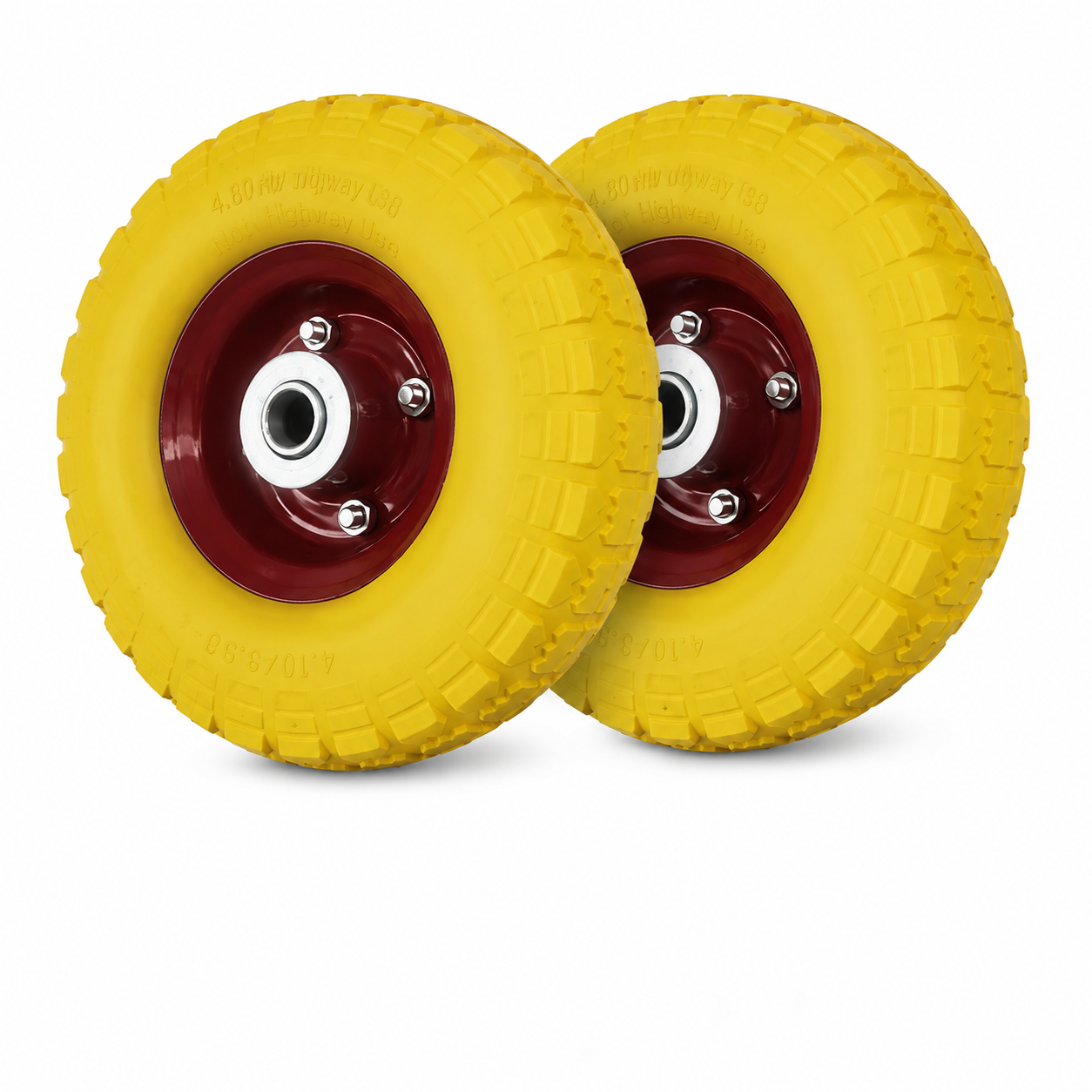 🔥Flat Free Wheelbarrow Tire and Wheel, 16" Puncture Proof