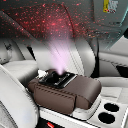 🎖️Car Armrest Pad with LED Starry Sky Light, Dual Type-C Charging Ports