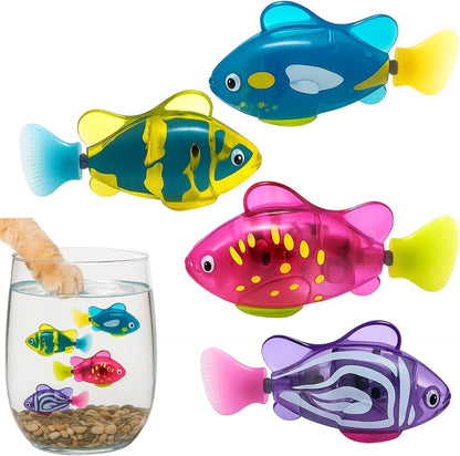 🎖️Swimming Robot Fish – LED Light Up Interactive Toy for Water