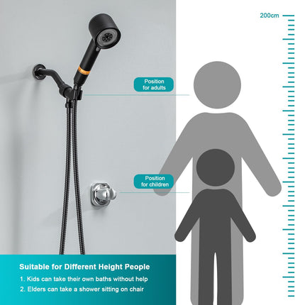 🎖️High Pressure Shower HeadS with Pause Switch 4 Spray Modes