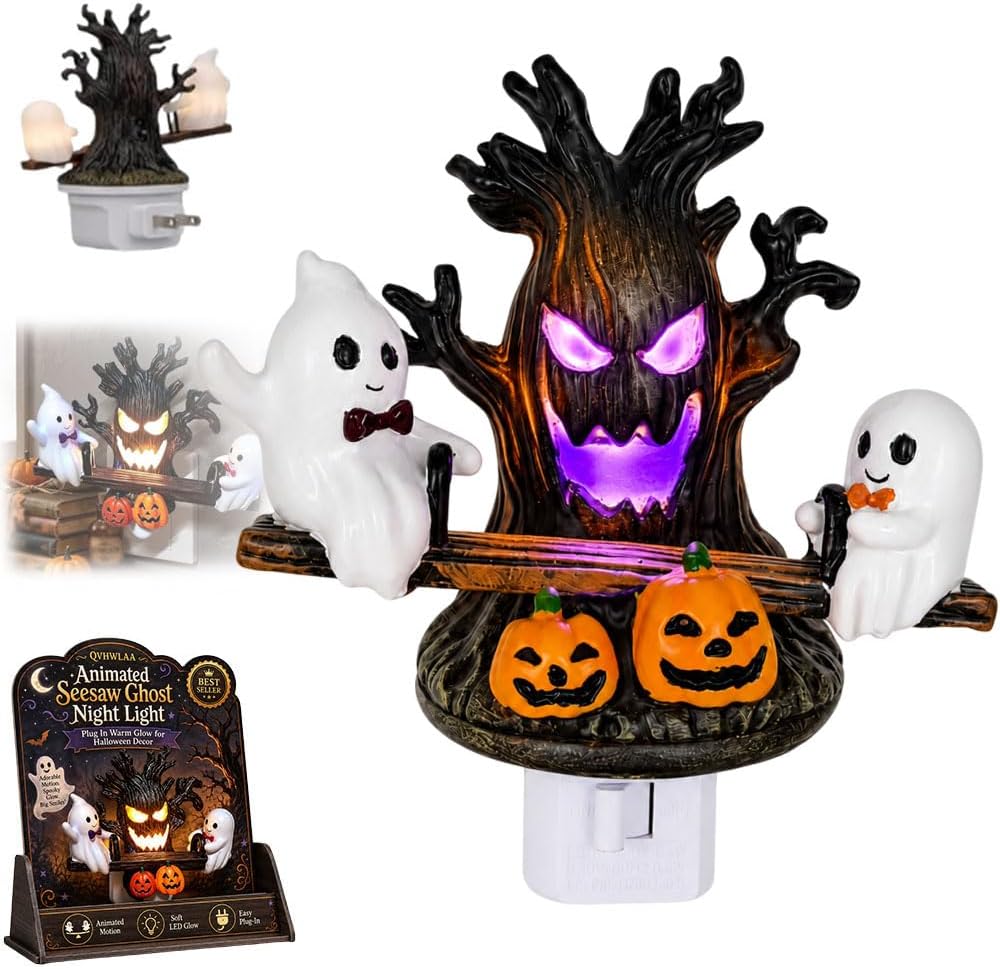 🎖️Animated Seesaw Ghost Plug in LED Night Light