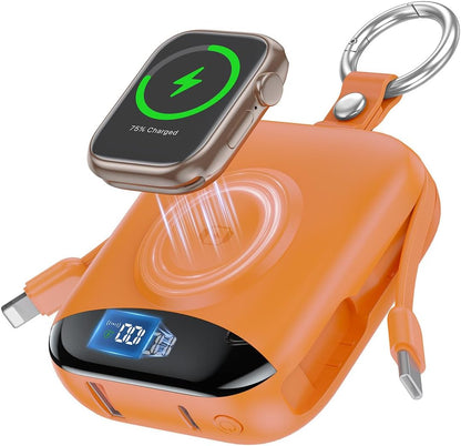🎖️Portable Charger 10000mAh w/Built-in Cables & iWatch Charger