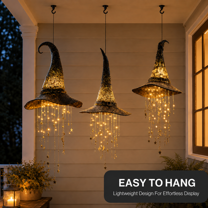✨Early Halloween Sale🔥Lighted Witch Hat Hanging Chime🧙