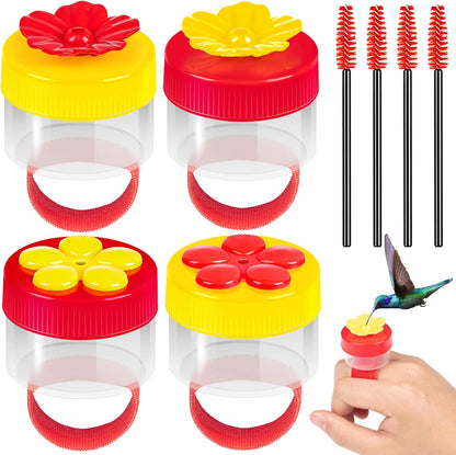 ✨ 4PCS Handheld Ring Hummingbird Feeder🐦