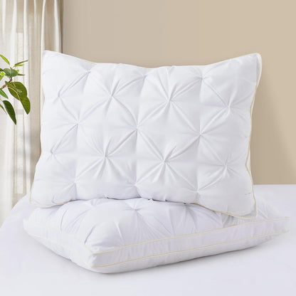 🎖️5-Star Hotel Plush Pillows: Fluffy Support, Zero Neck Pain
