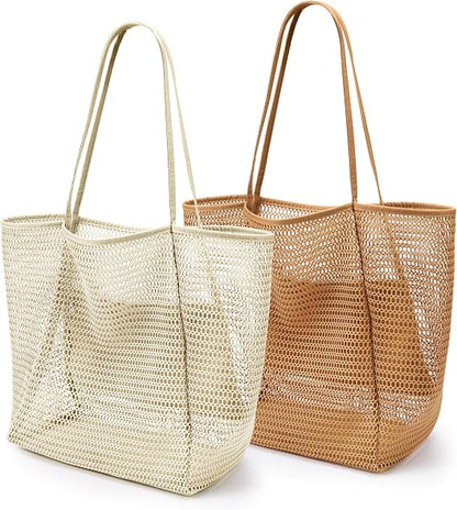 🎖️Mesh Beach Tote Womens Shoulder Handbag
