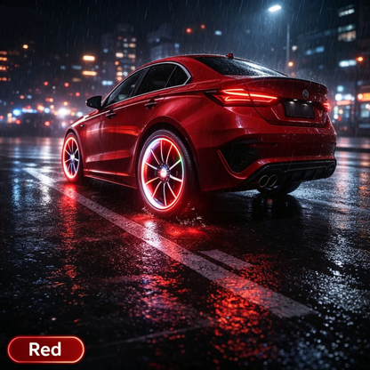 🔥Smart RGB Wheel Lights 🚗 | Waterproof Luminous Valve Caps for Car, Motorcycle & Bike 🚲 | Vibration-Sensitive LED Starlight 🌟