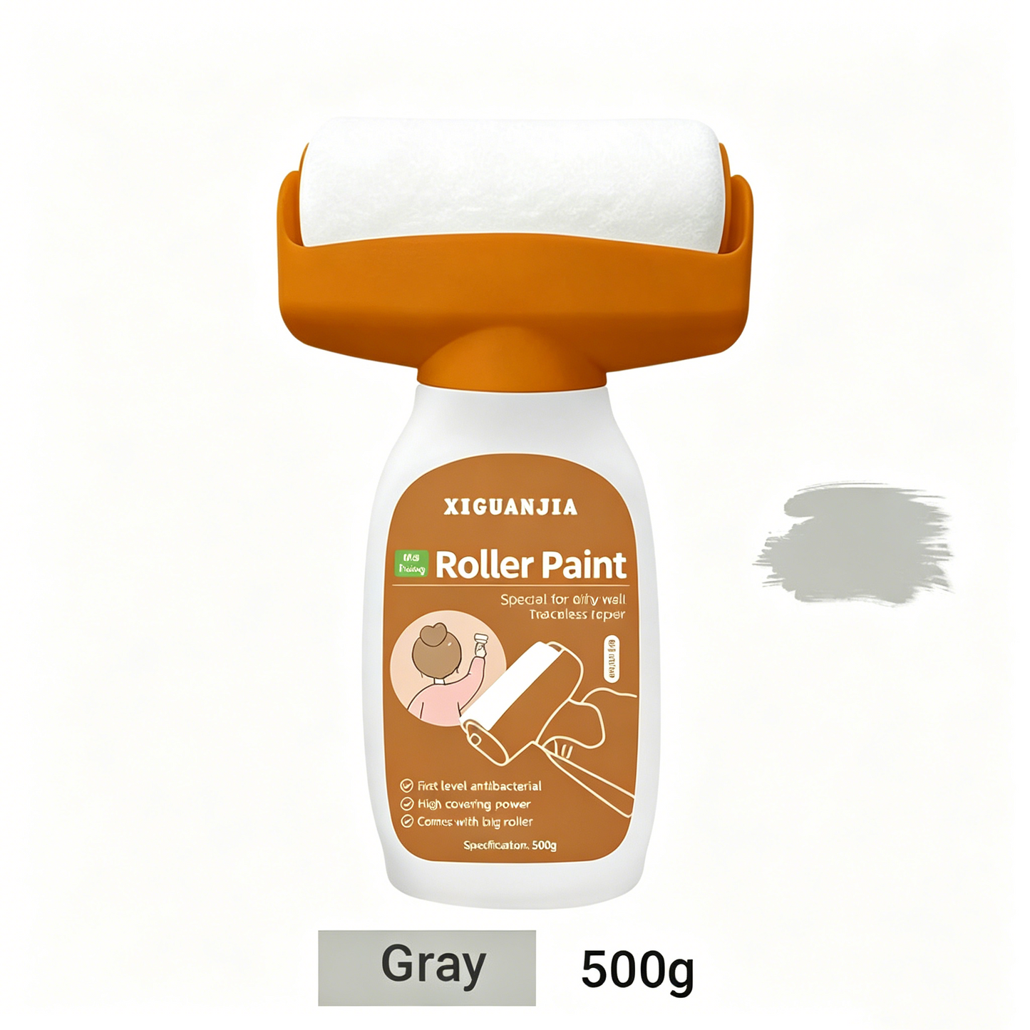 🔥Two-in-One Wall Repair Roller Paint—Effortless DIY Fixes!