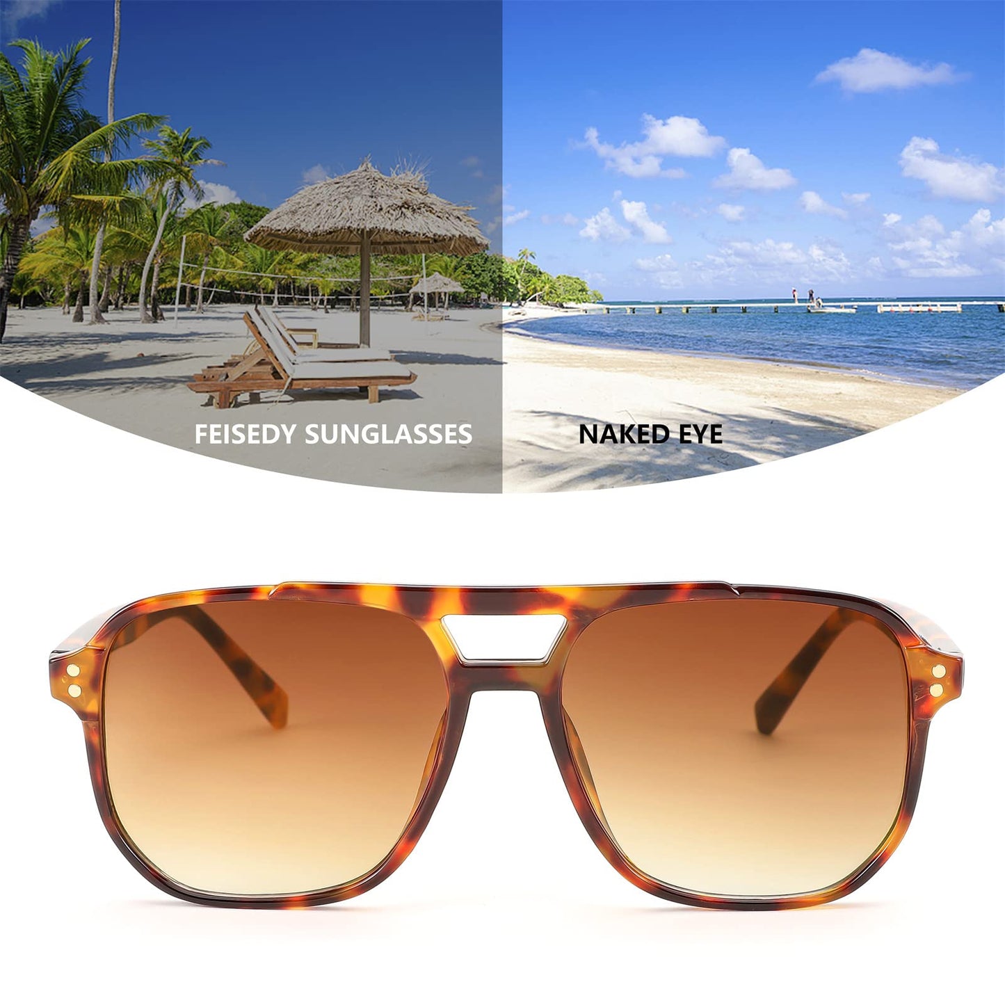 🔥8 Pairs Trendy Multicolor PC Frame Fashionable Sunglasses Set
