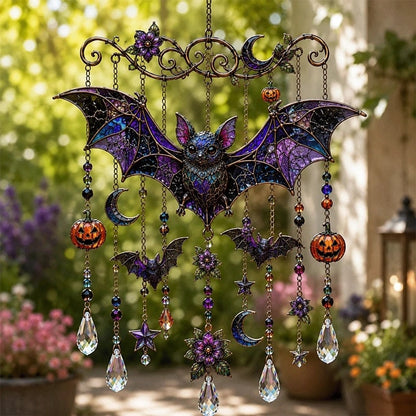 🔥👻 Halloween Suncatcher Wind Chime – Cute Spooky Hanging Decor 🎃