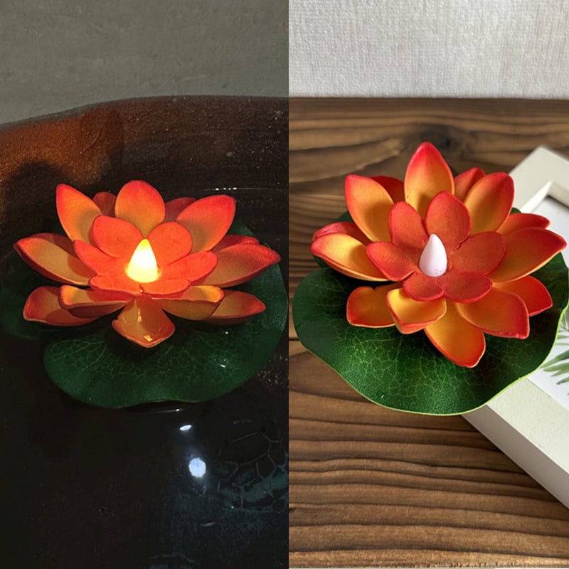 🔥Water Floating Lotus Flower Led Candle(6 of pack)