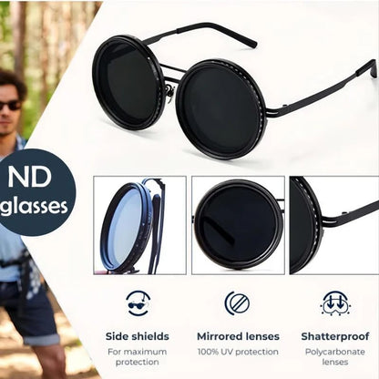 🔥 Adjustable 9-Level Tint Polarized Sunglasses – One Pair for Any Light