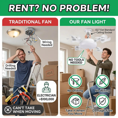 ✨24-Hour Flash Deal⏰Ceiling Fan Light with Remote Control💡❄️