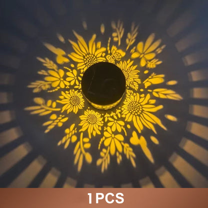🎖️Solar Mandala Light – Stunning Pattern Projection, 2-in-1 Floor & Wall Design & IP65 Waterproof Auto On/Off 🌿