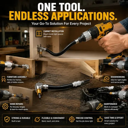 🔥Right Angled Electric Drill Corner Attachment Tool