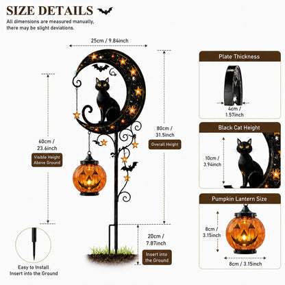 ✨ Halloween Early Bird Sale | 49% OFF Pumpkin Moon Garden Stake Light🎃