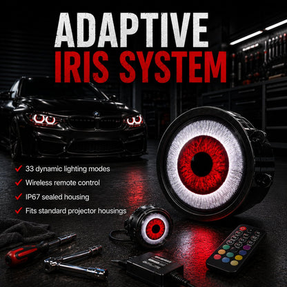 🔥👁️Animated Demon Eye LED Projector Headlight Kit