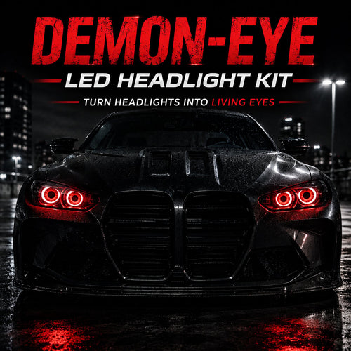 🔥👁️Animated Demon Eye LED Projector Headlight Kit