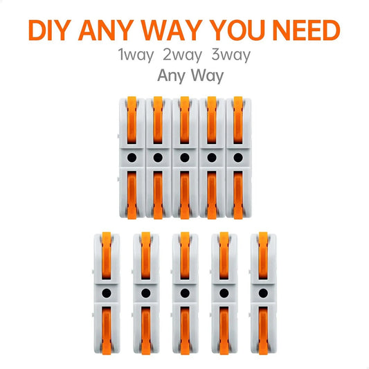 🔥2026 Universal Quick Lever Electrical Wire Connectors (24-12 AWG) Assortment - 20 × Connectors