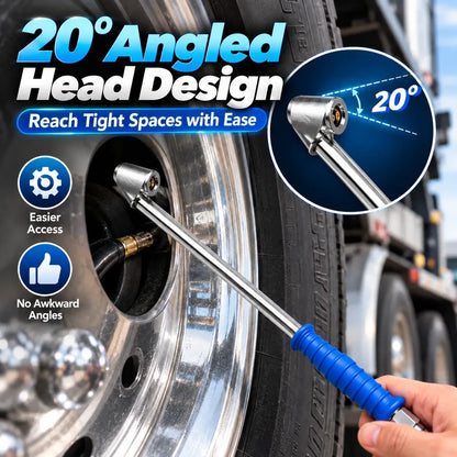 🎁16" Dual-Head Tire Air Chuck – Extended Reach Inflation Tool