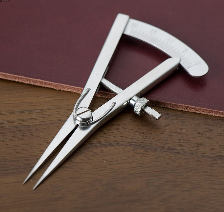 🎖️Mini Wing Divider Leather Compasses Adjustable Edge Creaser Leather Craft Tool